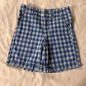 Blue Checked Boys Dress Shorts - Gap 4T